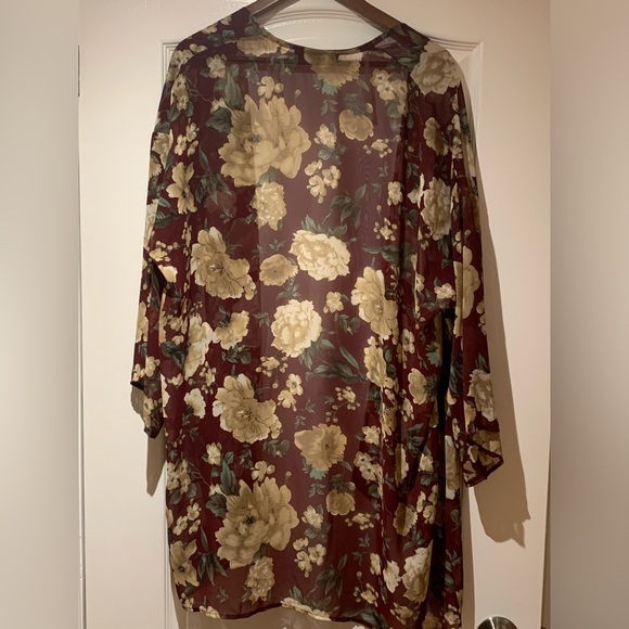Audrey 3+1 floral sheer cover up, OS - Picture 2 of 3